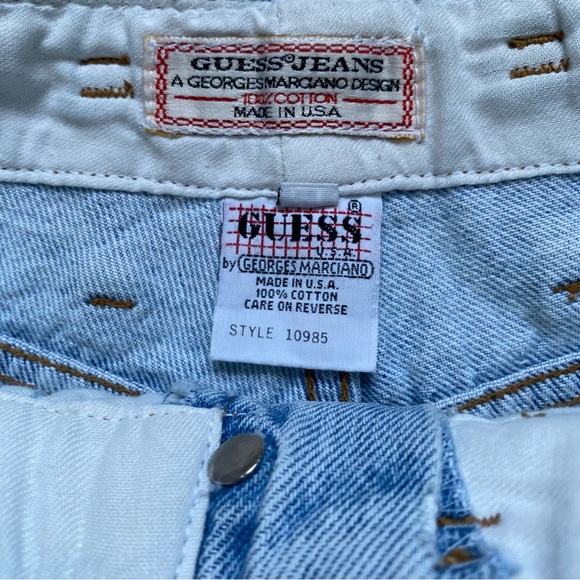 1990’s Vintage Guess Denim High Waist Shorts - Picture 3 of 8